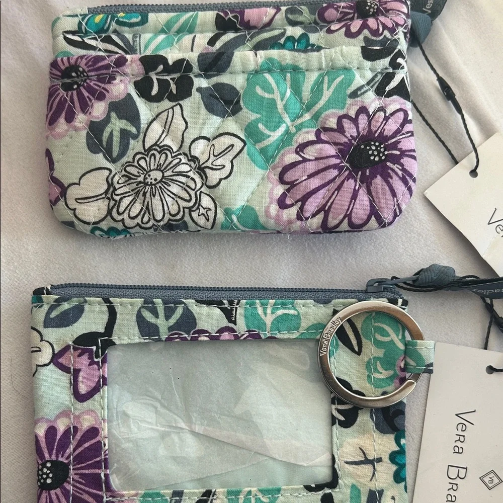 Vera Bradley Floral ID Holder, coin purse and Keychain Set - Picture 2 of 5